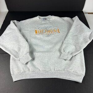 VTG 90s West Virginia Mountaineers Sweatshirt Extra Extra Large Grey Crewneck
